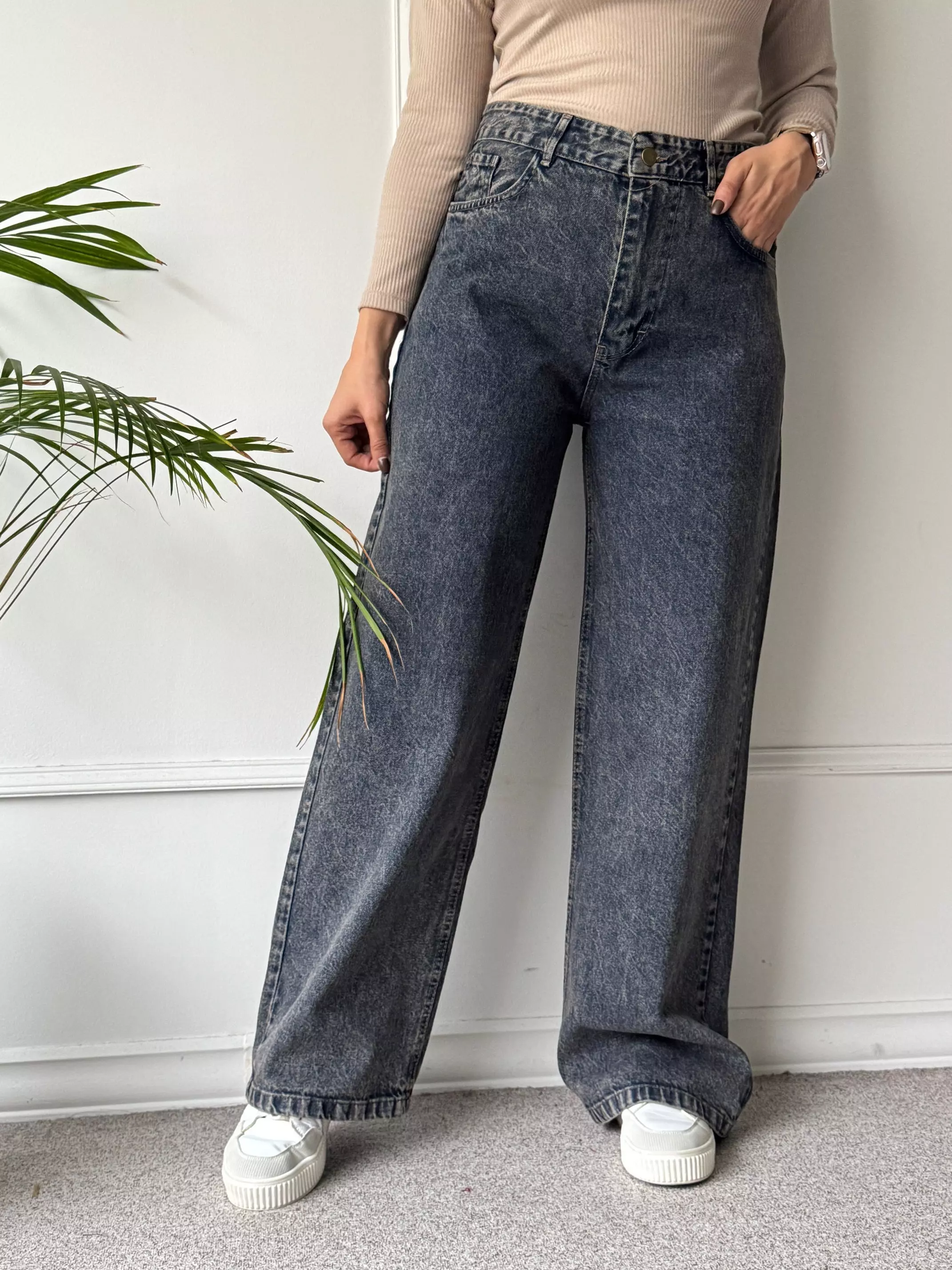 شلوار جین نیم بگ